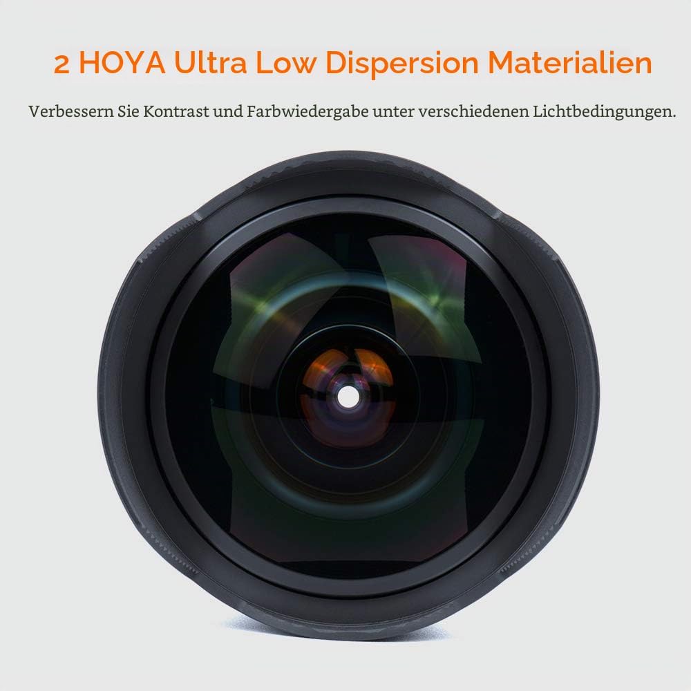 7artisans 7.5mm F2.8 II V2.0 Fisheye-Objektiv mit 190° Blickwinkel, für MFT-Kameras mit M4/3-Mount G