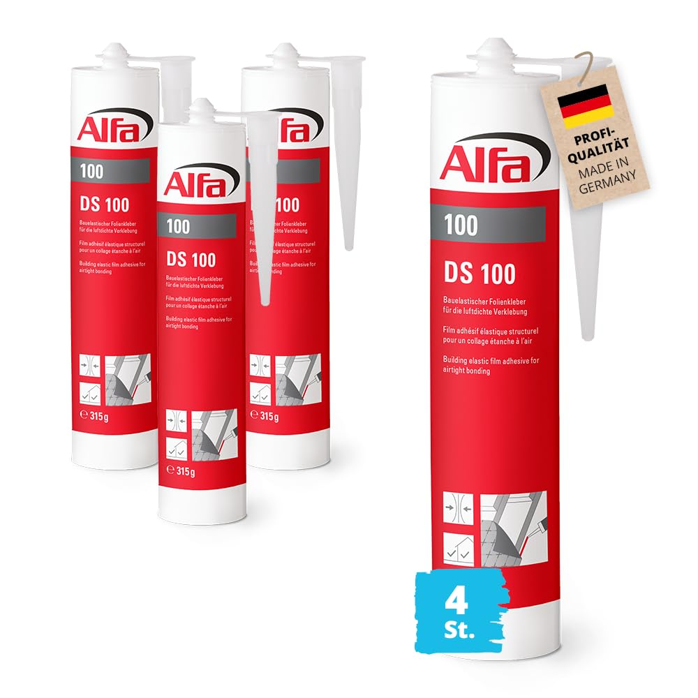 4x Alfa Folienkleber bauelastisch 315 Gramm Profi-Qualität Dampfbremsfolien und Fensteranschlussbänd