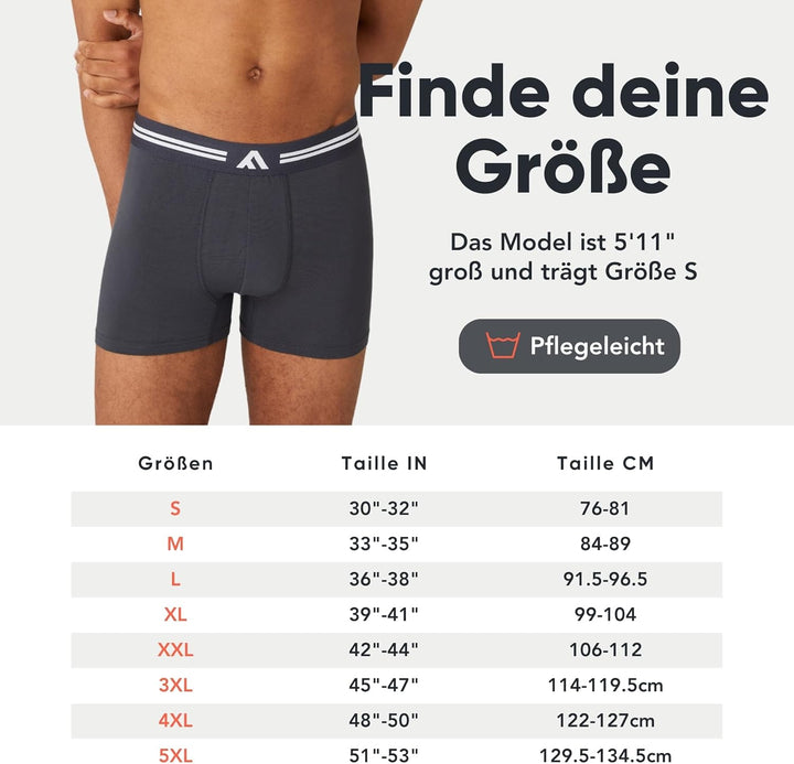 FM London (5er-Pack) Bambus-Herren-Boxershorts mit Stretch-Fit-Design - Bequeme Bambus-Boxershorts f