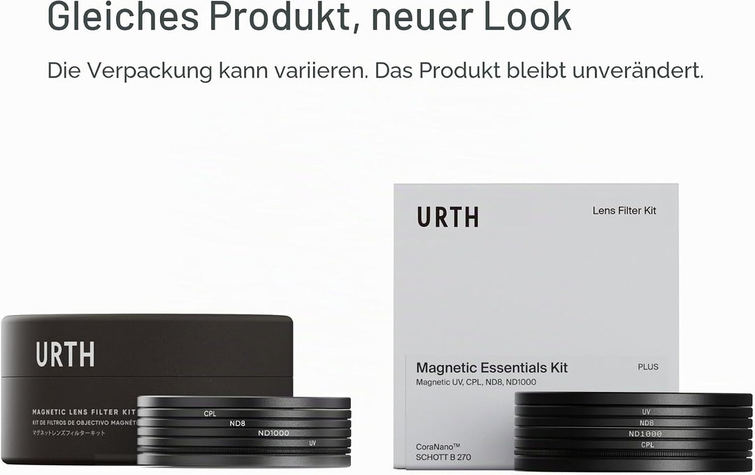 Urth 43mm Magnetisches UV, Polfilter (CPL), ND8, ND1000 Filter Kit (Plus+), 43mm magnetisch