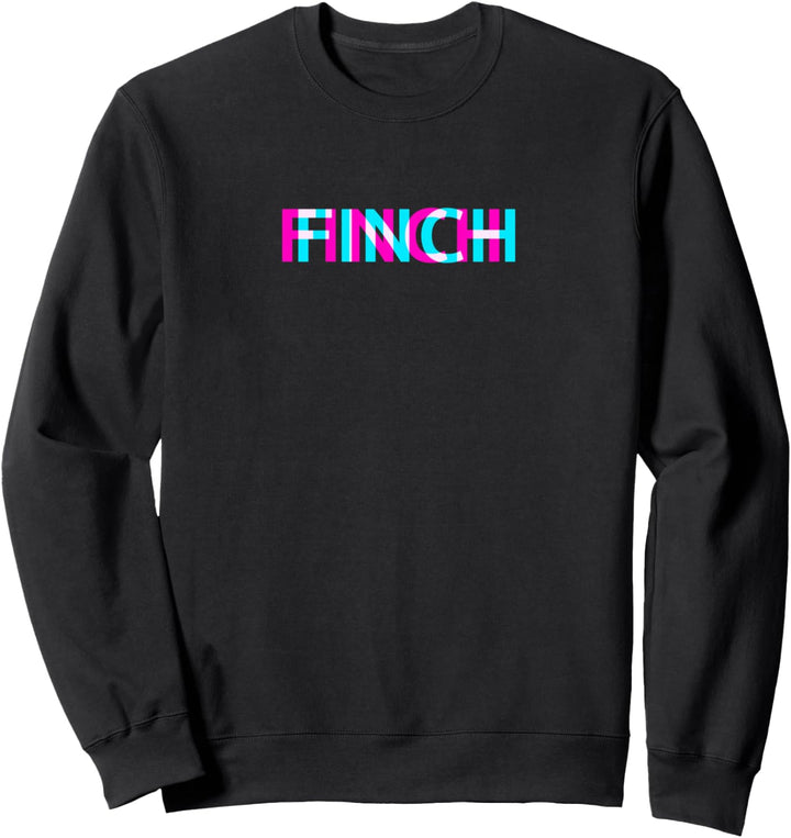 Finch, Cool Bird Edgy Glitch Ästhetische Kunst Sweatshirt