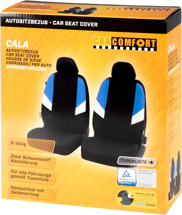 Walser Auto-Sitzbezug Cala 2 Vordersitzbezüge, Universal PKW-Sitzbezüge Polyester, Auto-Schonbezüge