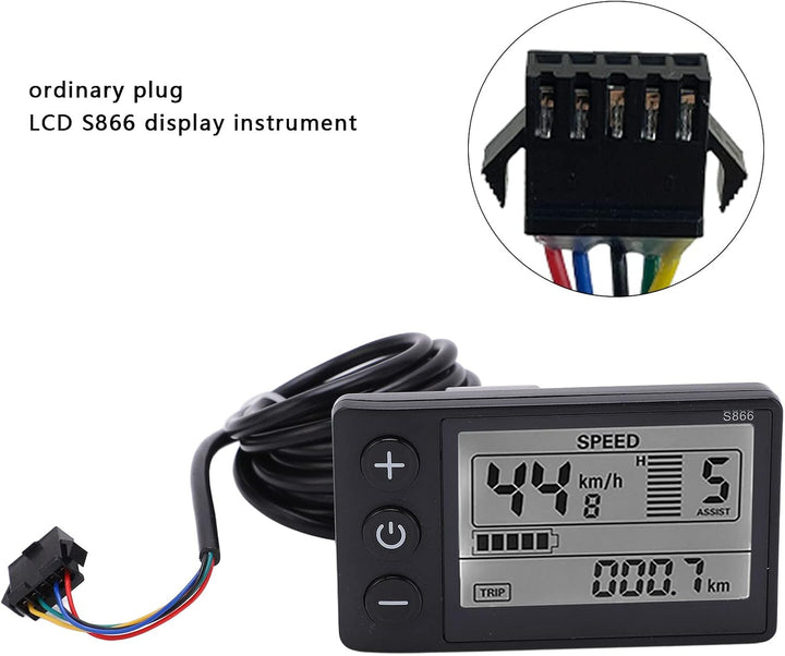 S866 Fahrradcomputer, LCD-Messgerät für Elektrische Fahrräder, 24 V 36 V 48 V Elektroroller-Bedienfe