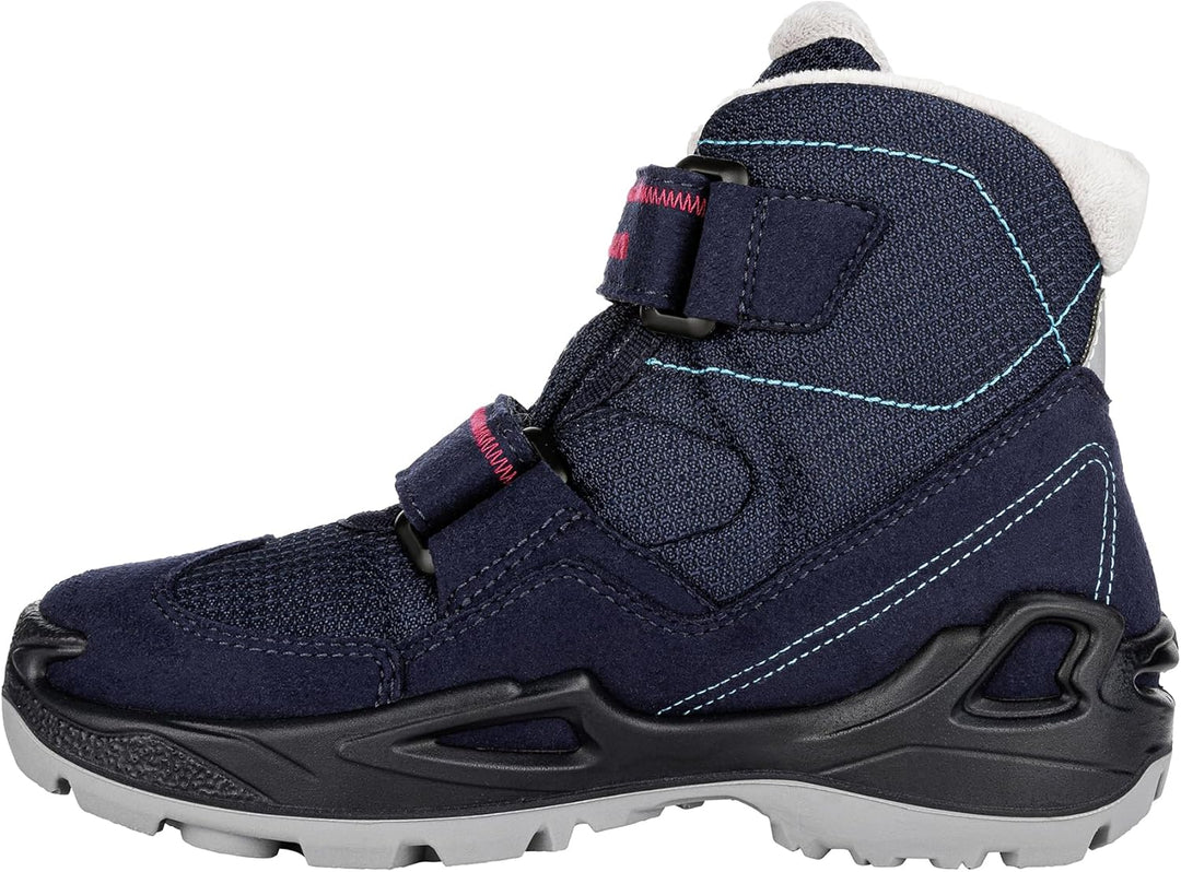 LOWA Milo GTX MID Kinder Winterstiefel gefüttert Outdoor Goretex 640542 29 EU Navy Magenta, 29 EU Na