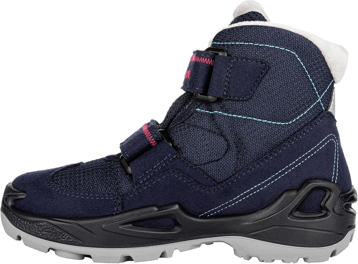 LOWA Milo GTX MID Kinder Winterstiefel gefüttert Outdoor Goretex 640542 29 EU Navy Magenta, 29 EU Na