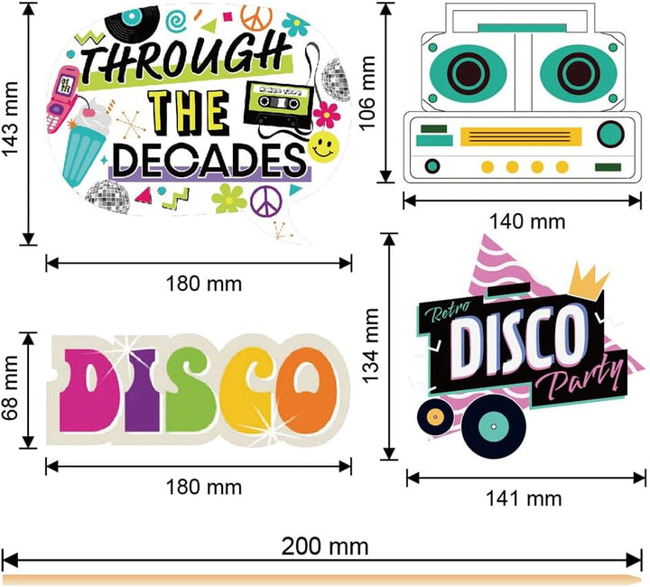 Party Foto Booth Requisiten (70er Jahre Disco Party), 70er Jahre Disco Party