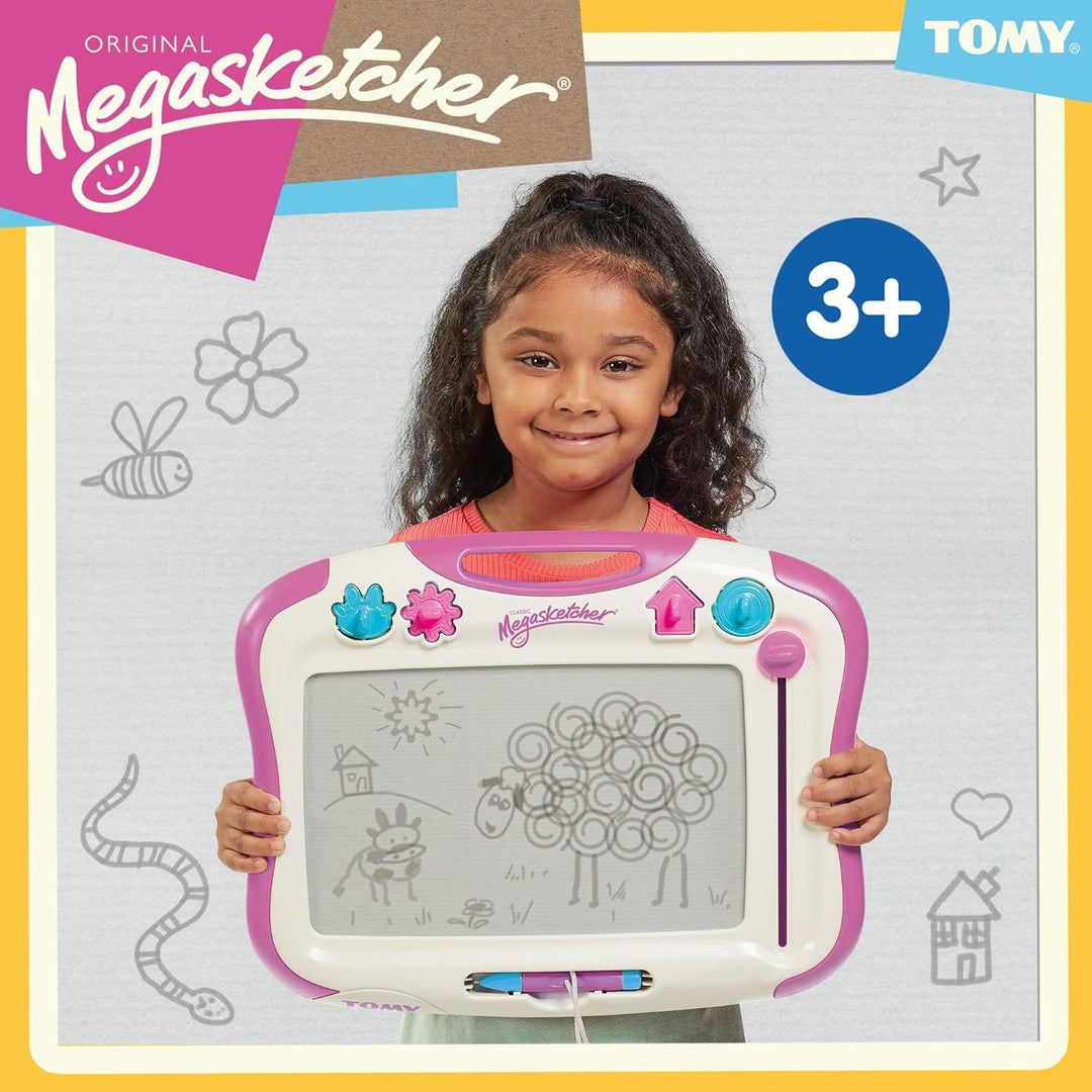 TOMY MegaSketcher Magnettafel für Kinder, Magnet Maltafel, Kinderspielzeug, Zaubertafel, fördert die