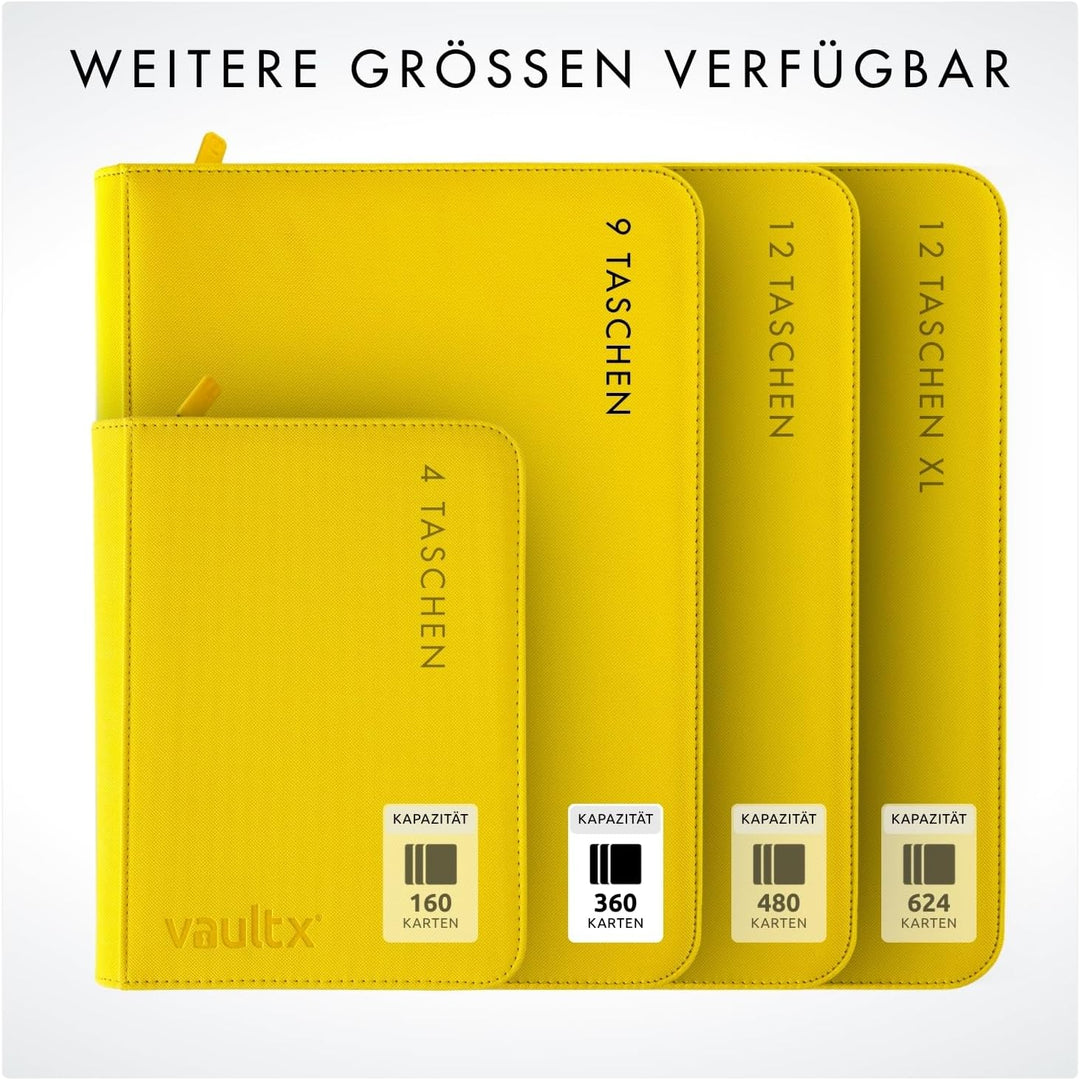 Vault X Premium eXo-Tec Zip Heftmappe - 9 Fächer Sammelkarten Trading Cards Mappe - 360 Fächer mit S