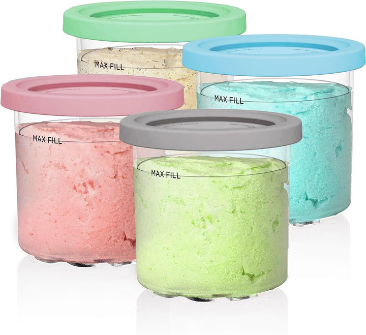 4Pcs Behälter Für Ninja CREAMI NC300EU NC301EU - Spülmaschinenfest, BPA-frei, Auslaufsicher Für Ninj