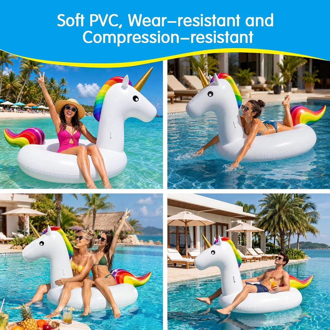 Dracarys Riesiges Aufblasbares Einhorn - Schwimmendes Schwimmbecken - Wasseraufblasbares Spielzeug -