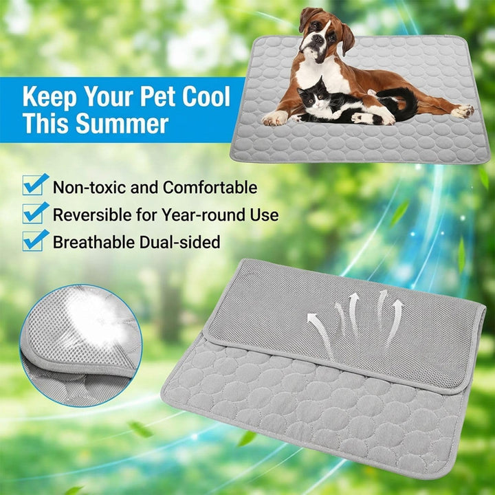 Kühlmatte für Hunde,2026 Neu Selbst Kühlende Hundematte Sommer,100 * 70cm Waschbar Kühlkissen Selbst