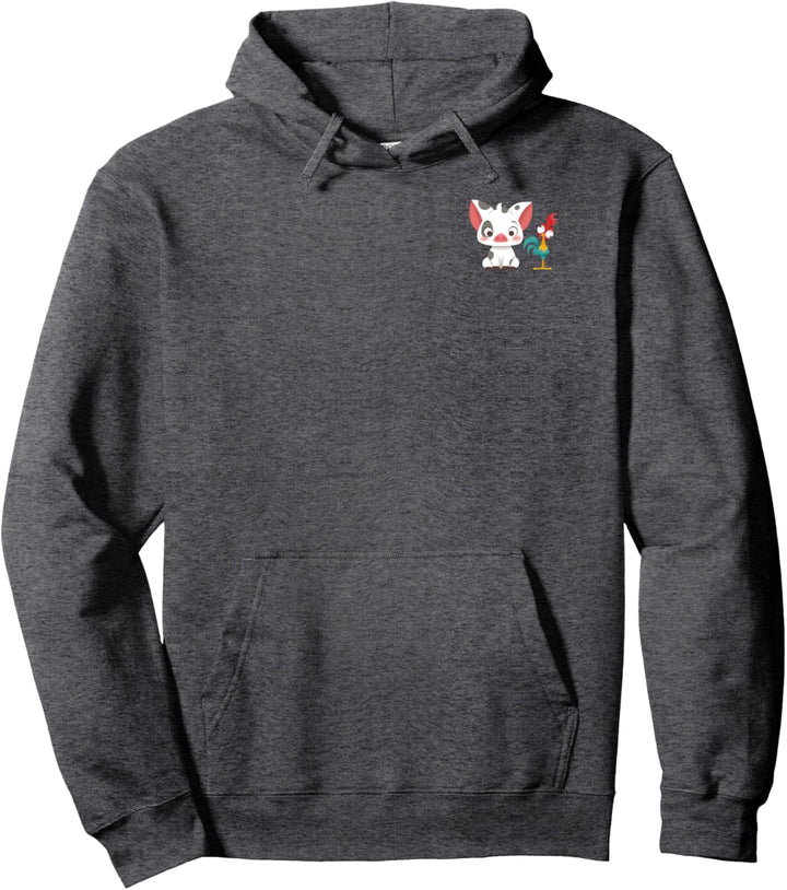 Disney Moana Pua And Hei Hei Cartoony Pullover Hoodie