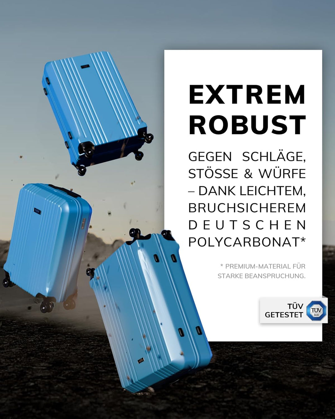FERGÉ XL Grosser Koffer Hartschale mit TSA Schloss Cannes Rollkoffer Reise-Koffer 77 cm Hartschalenk