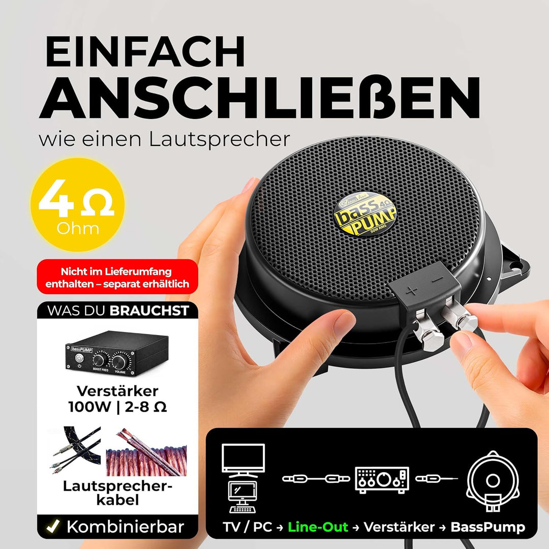 Sinuslive BassPump III 4 Ohm Körperschallwandler, 4 Ohm