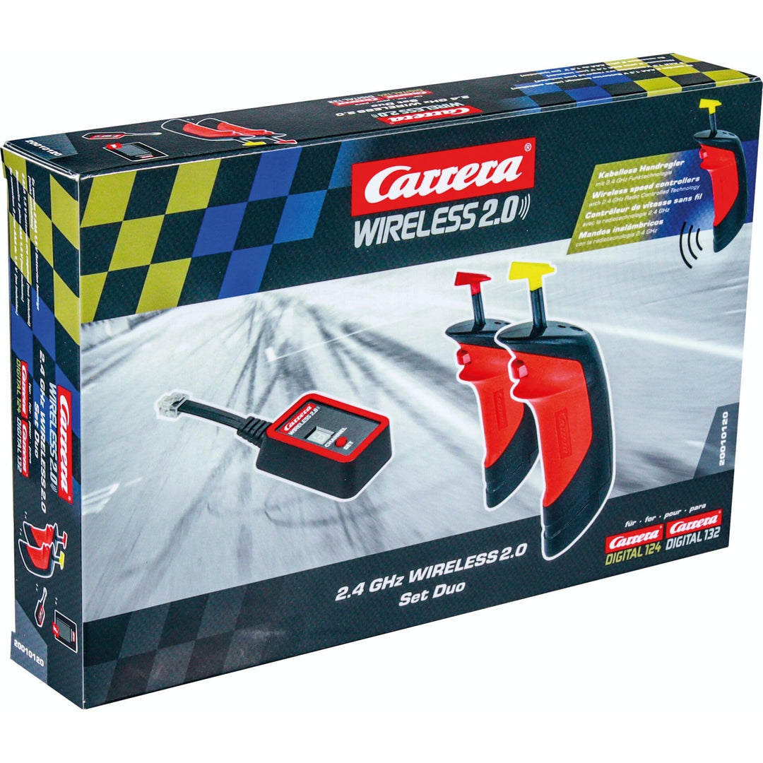 Carrera - 20010120 Wireless 2.0 Set Duo für Digital 132/124 | Kabelloses Rennerlebnis mit 2 Handregl