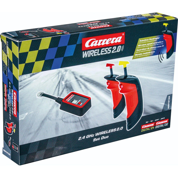 Carrera - 20010120 Wireless 2.0 Set Duo für Digital 132/124 | Kabelloses Rennerlebnis mit 2 Handregl