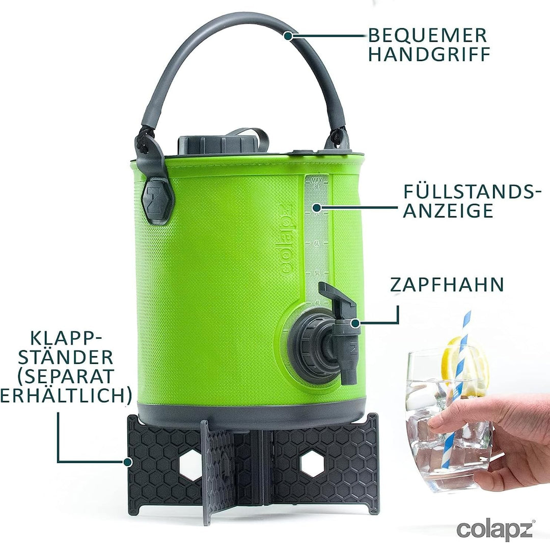 Colapz 2-in-1 Faltbarer Wasserkanister mit Hahn – BPA-freier Trinkwasserbehälter &amp; Falteimer für Cam
