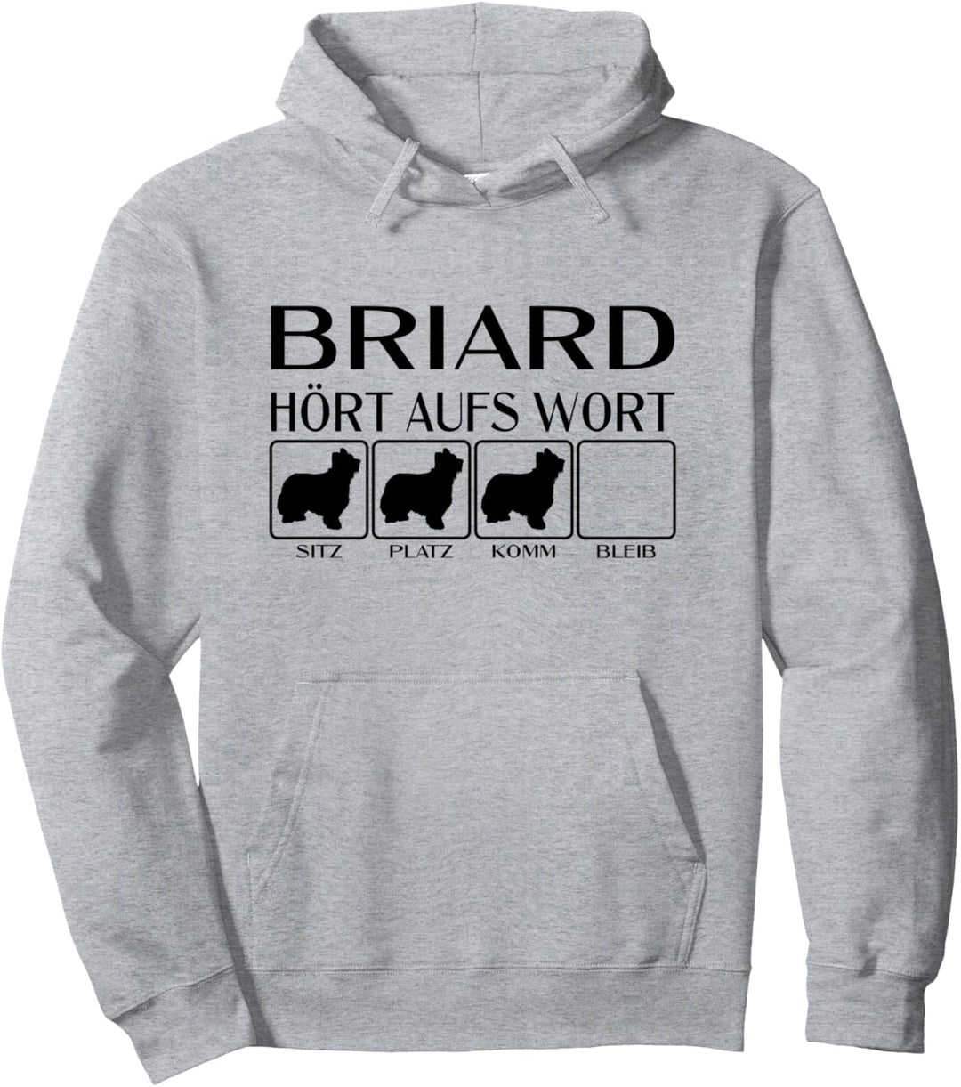 Briard - Hört aufs Wort, Hunde Geschenk, lustiges Briard Pullover Hoodie