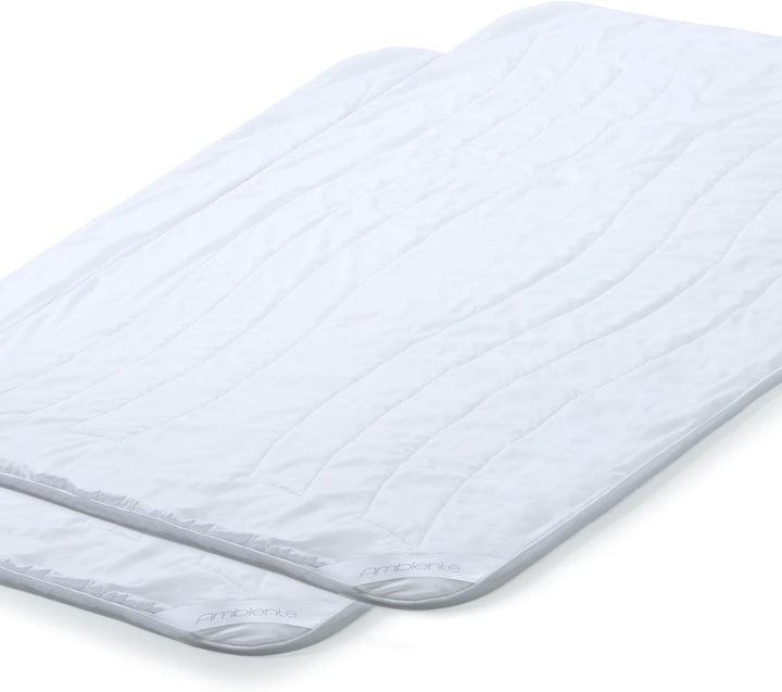 aqua-textil Ambiente Sommer Leicht Steppbettdecke 2er Set 150 x 200 cm Mikrofaser Steppdecke atmungs