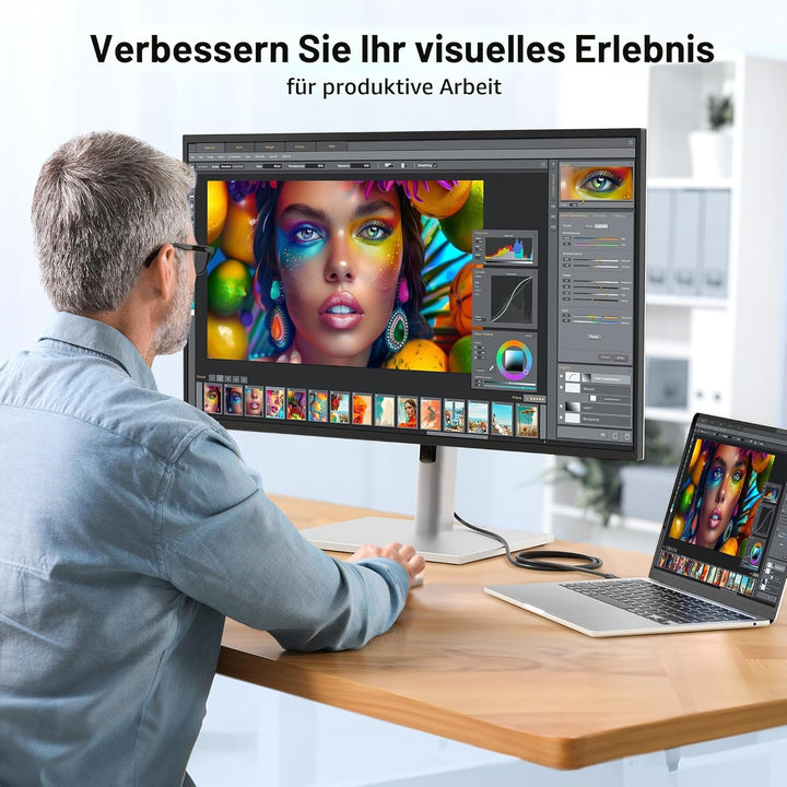 Cable Matters 2er-Pack USB C DisplayPort Kabel 8K 60Hz 1,8m (USB C auf DisplayPort Kabel 1.4) mit 4K