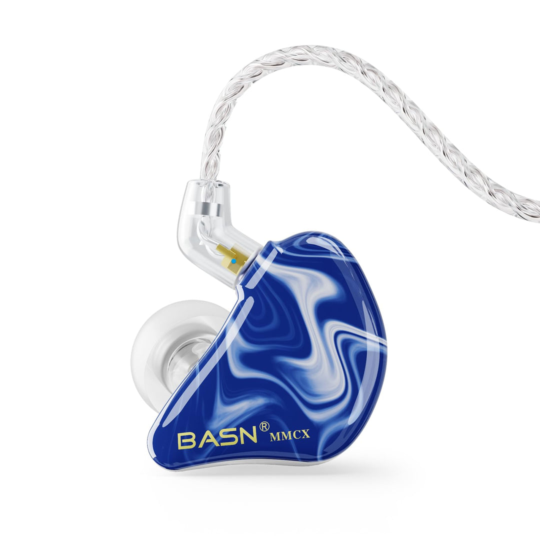 BASN MMCX In-Ear-Kopfhörer, Musiker, Dreifach-Treiber, geräuschisolierende Kopfhörer mit 2 verbesser