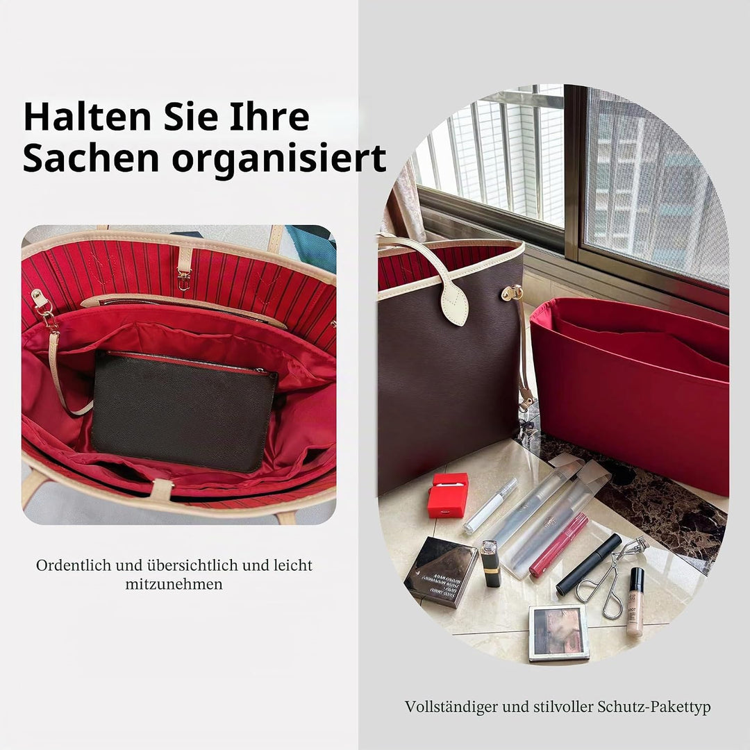 DGAZ Handtaschen Organizer Einsatz für LV Neverfull PM/MM/GM Taschen, Seide Tasche in Tasche Organiz