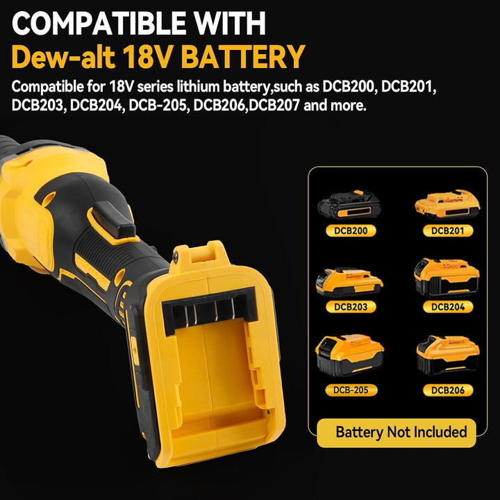 Akku Geradschleifer Kompatibel mit DeWalt 18V Akku, Bürstenloser Geradschleifer 6mm 3mm Bohrfutter P