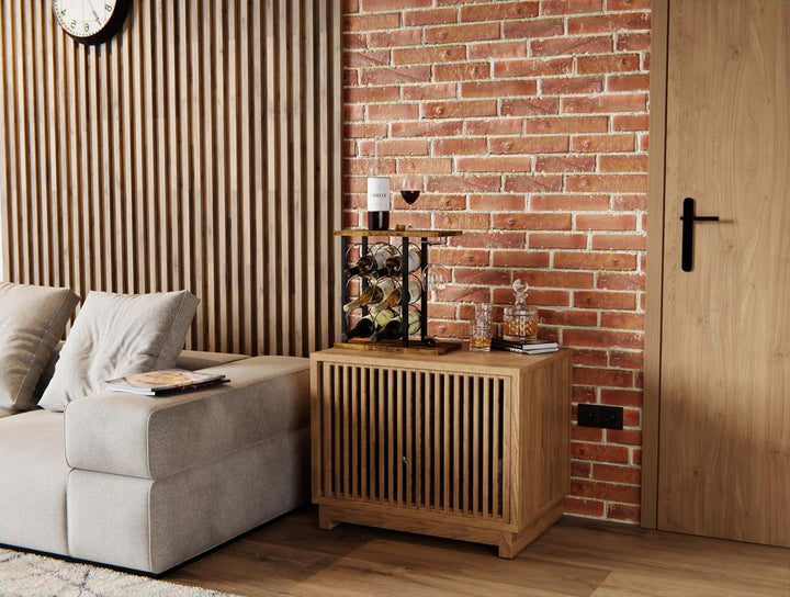 Lenmar, Metall Weinregal für 6 Flaschen, LOFT 2-6G Kompakt Maximierte Kapazität | Modernes Design |