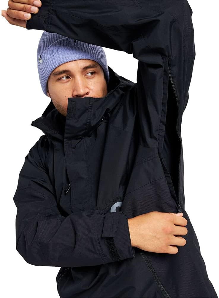 Burton Herren Ski- Snowboardjacke FROSTNER Anorak XL Echtes Schwarz, XL Echtes Schwarz