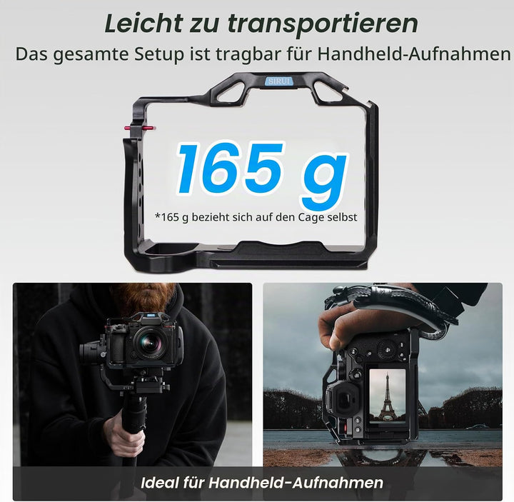 SIRUI Kamera Käfig Cage mit Top Handle für Panasonic LUMIX S5II/S5IIX,Arca-Swiss-kompatibel,Kamerage