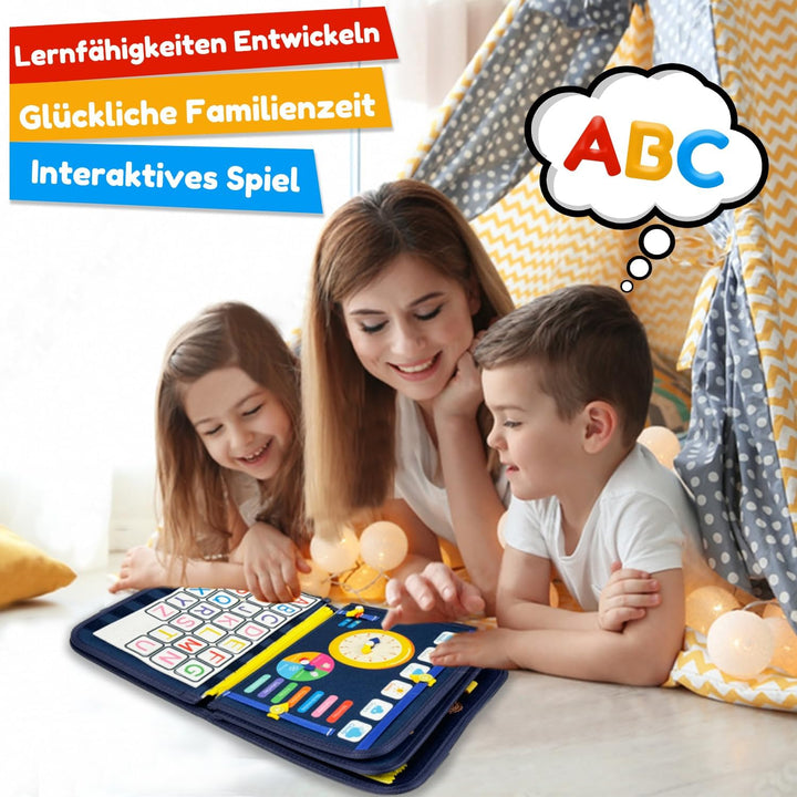 Qizfun Busy Board Montessori Spielzeug ab 1 2 3 4 Jahre – Kleinkinder Activity Board Motorikspielzeu