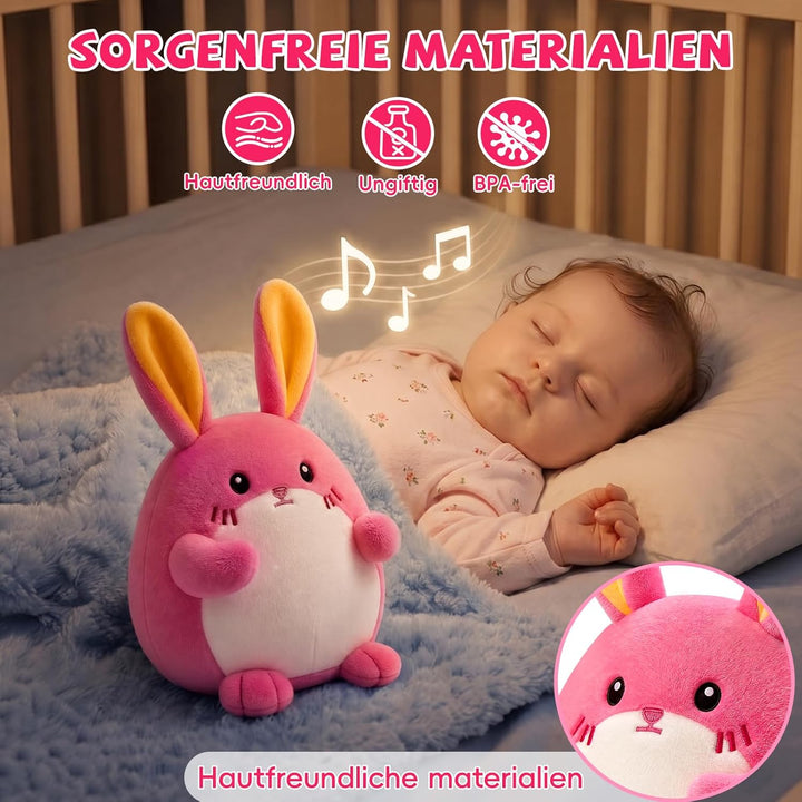 SAIMAND Baby Spielzeug 6-12 Monate, Hase Kuscheltier, Musikalische Spielzeug ab 1 2 Jahr, Tummy Time