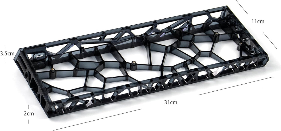 60% Mechanische Tastatur Gehäuse Transparentes Tastaturgehäuse Kompatibel mit Wooting60/HM66/Mad60/M