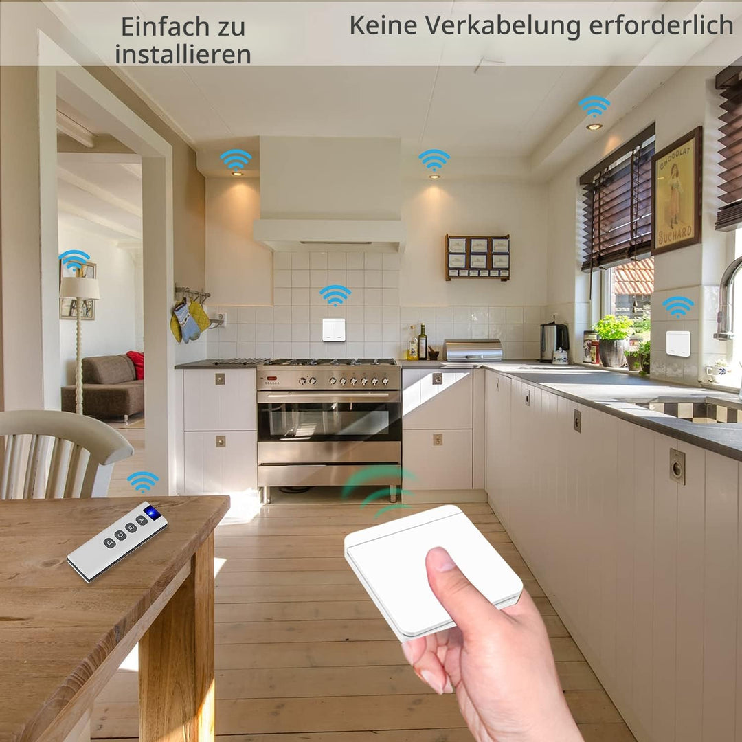 DieseRC Funk-Lichtschalter, Funk-Sender-Sicherheitsschalter und Empfänger-Controller 10A, einfache I