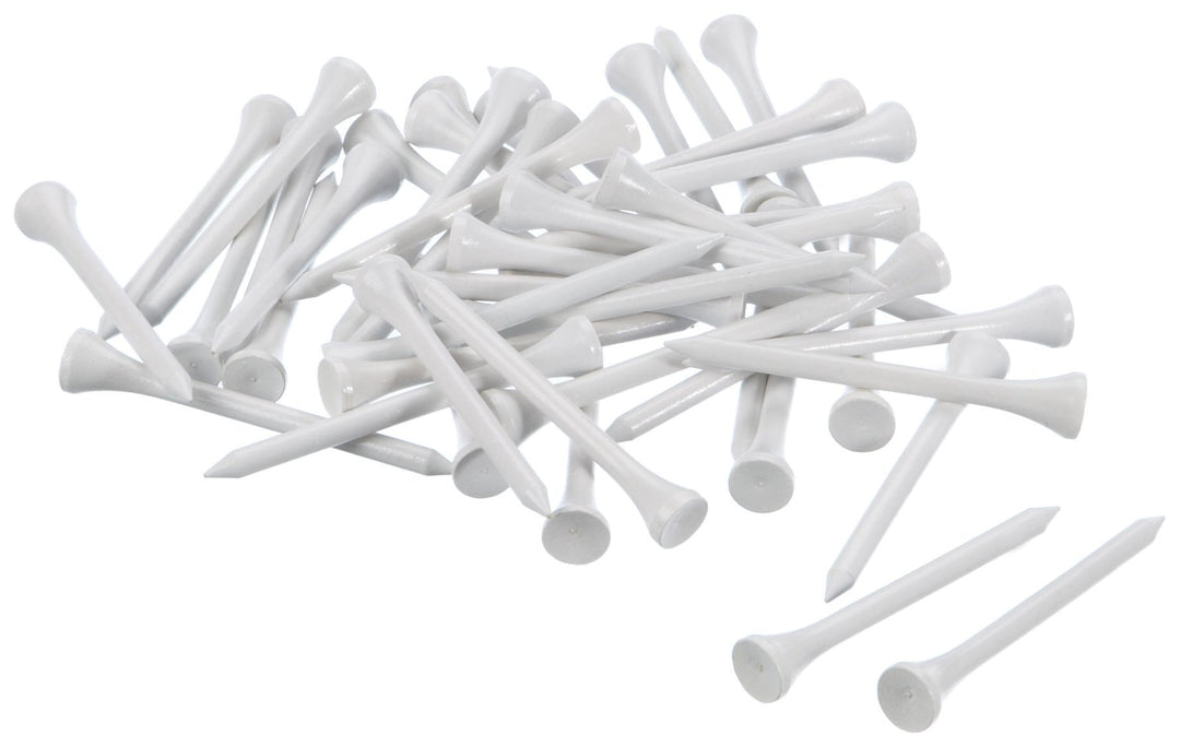 Bulk (1000) Lange Tees aus Holz 69mm Weiss