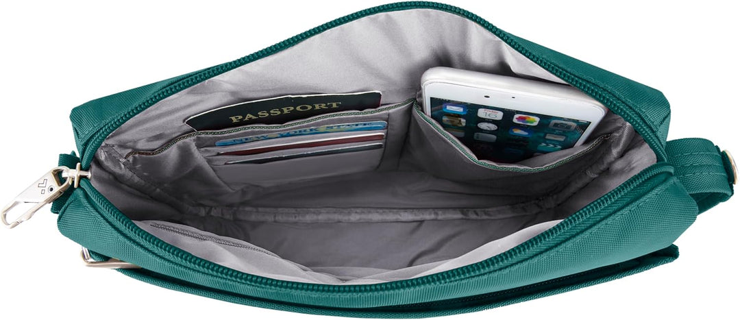 Travelon Diebstahlsicherung, klassisch, klein, East/West Crossbody Einheitsgrösse Fichte, Einheitsgr