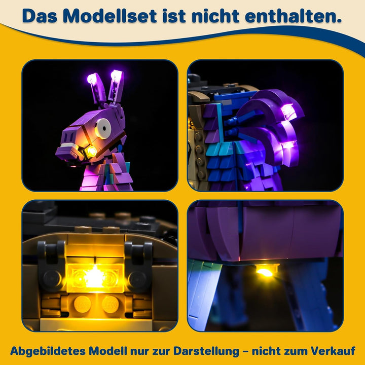 LocoLee Licht Set Kompatibel mit Lego Vorratslama Fortnite, Nur Lichter Set - Kein Modell, Licht Bel