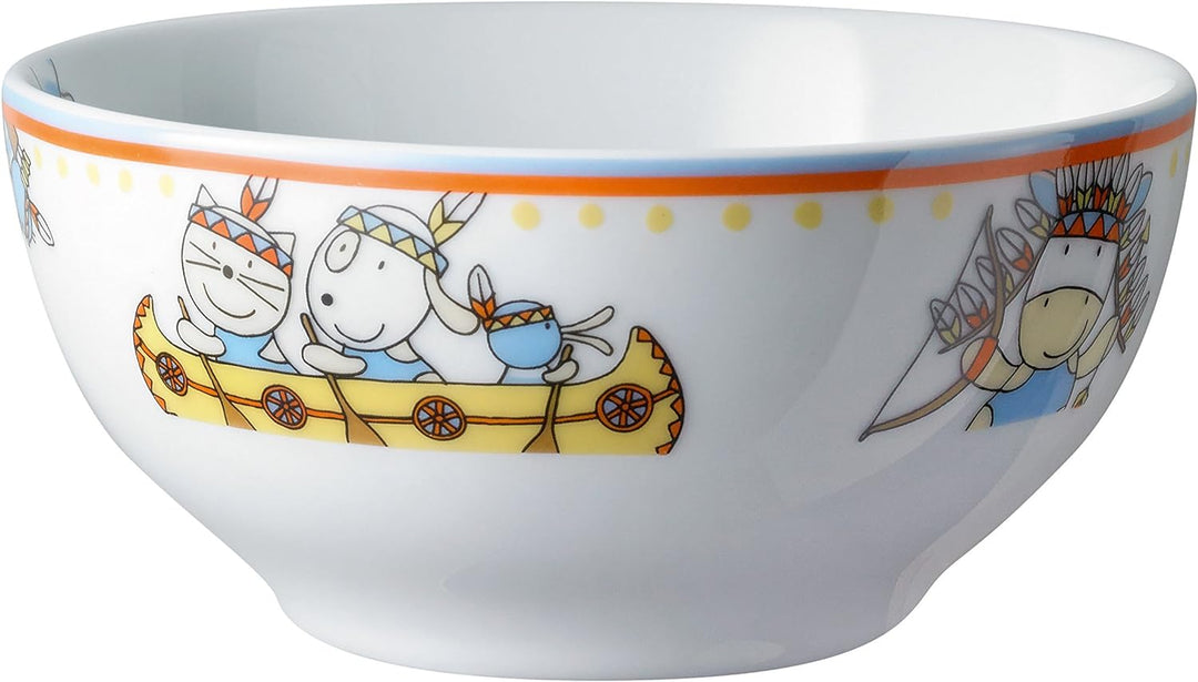 Puresigns MOEMA Kindergeschirr Set 7-teilig – Farbenfrohes Design im Wilden Westen Thema mit Häuptli