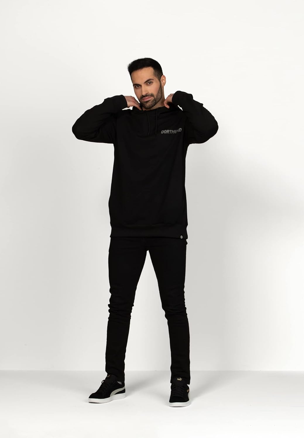 Borussia Dortmund Herren BVB Hoodie Schwarz Kapuzenpullover 3XL Schwarz, 3XL Schwarz