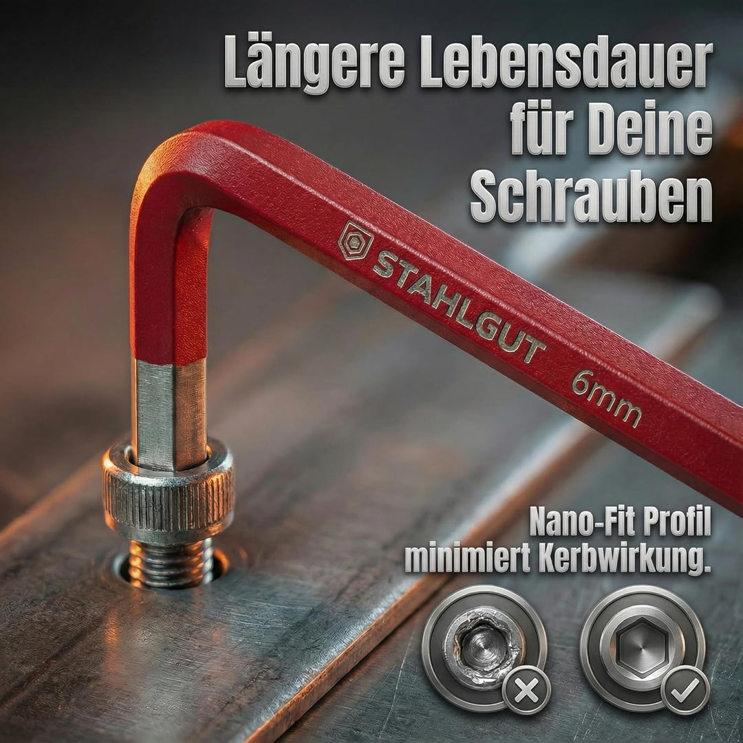 STAHLGUT 13er Innensechskantschlüssel Set, Werkzeuge, Werkzeug Set, Tools, Tool Set, Fahrrad Werkzeu