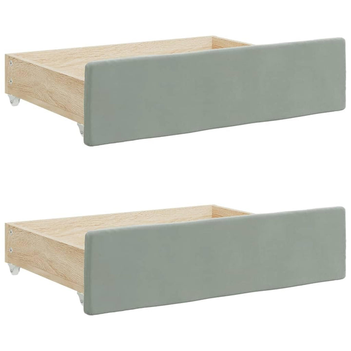 vidaXL Bettschubladen 2 Stk., Bettkasten mit Rollen, Schubkasten Schublade für Bett, Bettschubkasten