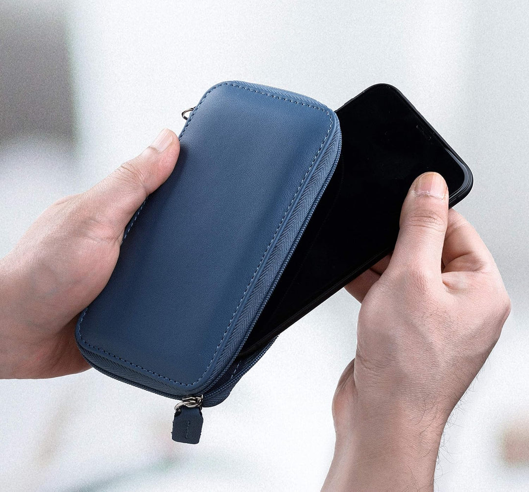 STILGUT Handytasche kompatibel mit iPhone 13 Mini, iPhone SE 2022 und andere Smartphones bis 5,4“, H