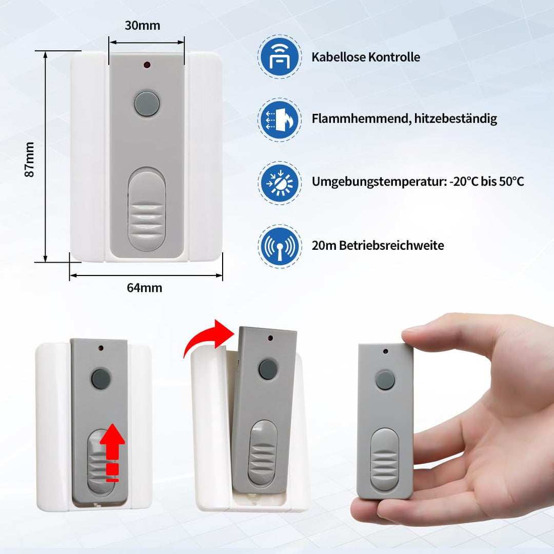 TOPENS TC173 Kabelloser Wandschalter Kippschalter Funkschalter schlüssellose Fernbedienung Zugangsko