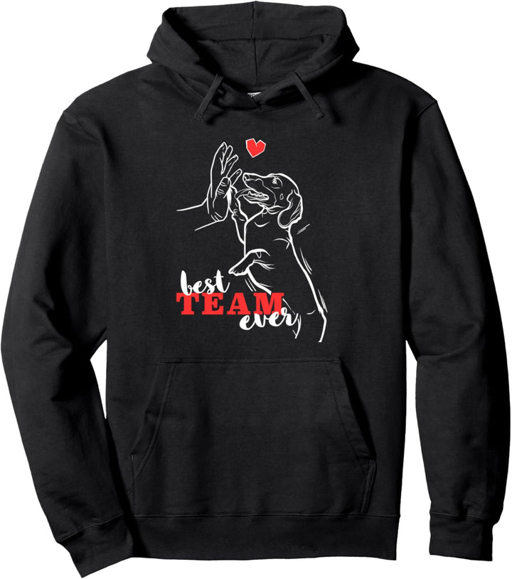 Süsser Dackel Best Team Ever Dachshund Dackel Pullover Hoodie