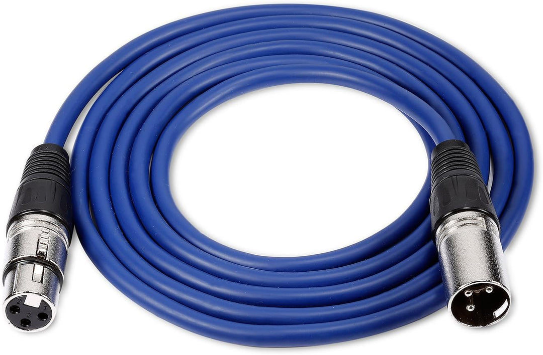 Neewer 6-Pack 1 Meter Audio Kabelkabel, XLR Stecker auf XLR Buchse Mikrofon Farbkabel (grün, blau, l