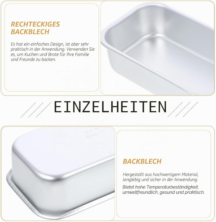 PACKOVE Küchenwaren 8 Stück Toaster- Cupcake-Pfanne Eierkuchenform Brotbackform Mini-Kastenform Hack