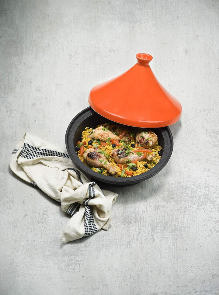 Cosy & Trendy 6356984 Tajine Induktion, Gusseisen, Schwarz, D 25 CM, D 25 CM