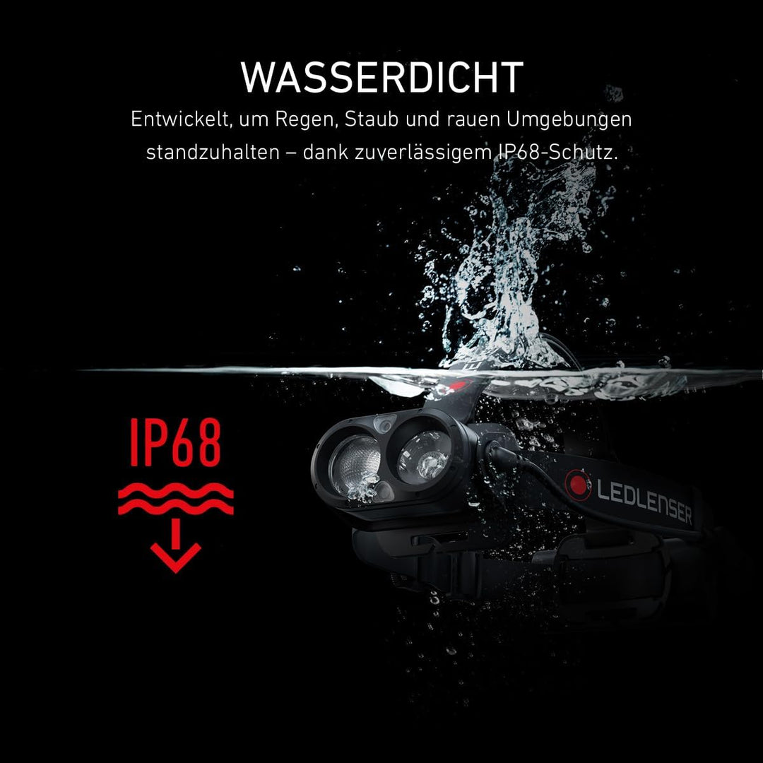 Ledlenser H19R Core Stirnlampe LED, 3500 Lumen, aufladbarer Lithium Akku, mit Rotlicht, wasserdicht