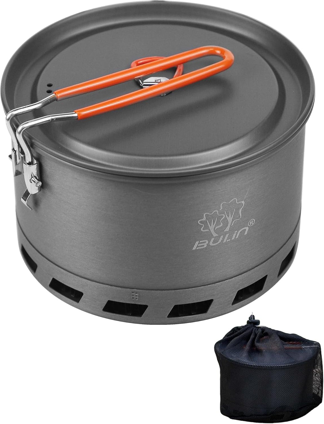 Bulin Camping Wasserkessel 2.2L Grösser Kaffeekanne Wasserkocher 2-3 Personen Kochen Leicht Faltbar