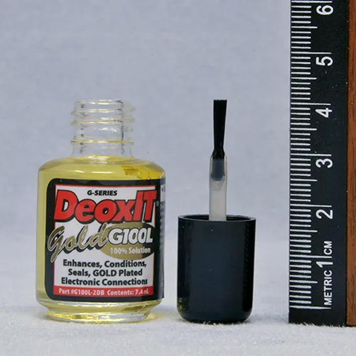Caig DeoxIT G100L-2DB Gold Kontaktreiniger Pinselfläschchen mit keepdrum Mikrofasertuch
